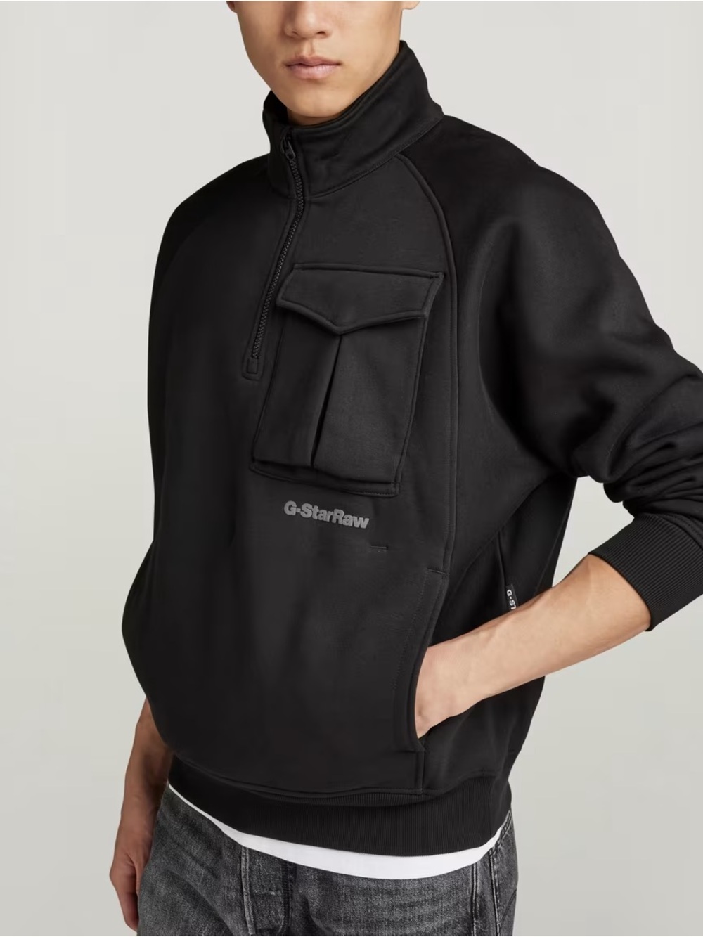 G Star Raw Half Zip Anorak Loose Sweater Pullover Jacket sz Medium